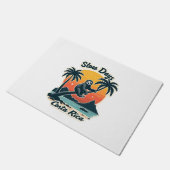 Paillasson Chemise vectorielle de voyage vintage de paresseux (Incliné)