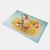 Paillasson Cher fermier chien avec Citrouille (Incliné)