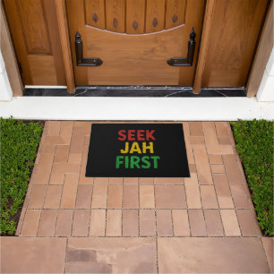 Paillasson Cherchez d'abord Jah Couleurs rastafariennes regga