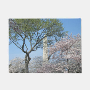Paillasson Cherry Blossoms et le monument de Washington à DC