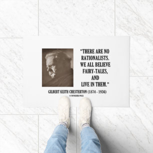 Paillasson Chesterton Pas De Rationalistes Tous Croient Les C