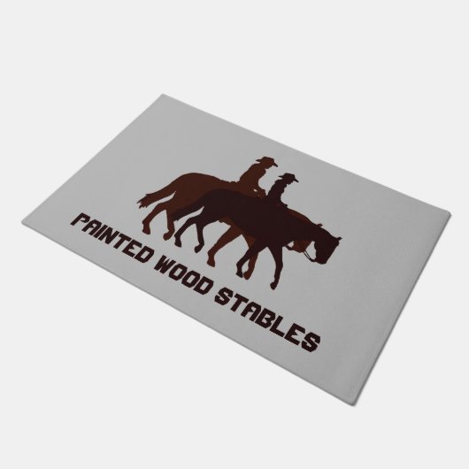 Paillasson Cheval Cheval Cheval Horseback Rustique Modèle en  (Incliné)