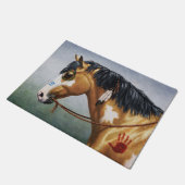Paillasson Cheval de guerre amérindien Buckskin Pinto (Incliné)