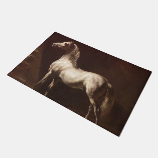 Paillasson Cheval gris pomme (par Théodore Géricault) (Incliné)