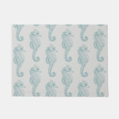 Paillasson Chevaux de mer tropicaux, Motif hippocampe - gris (Devant)
