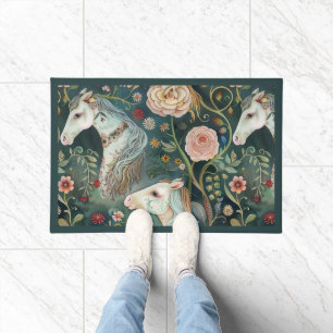 Paillasson Chevaux peints Floral