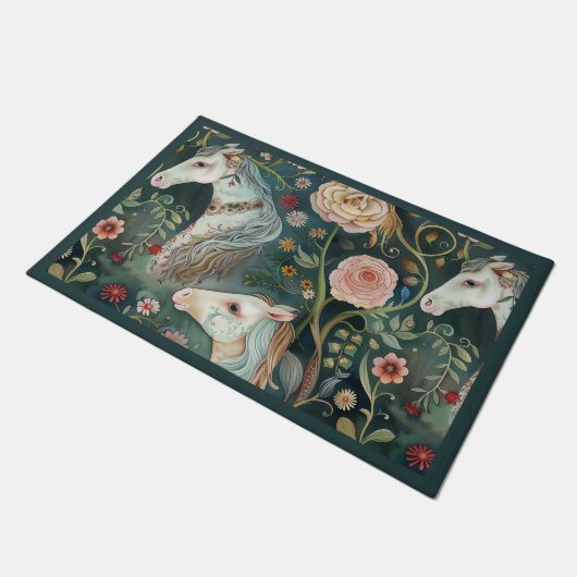 Paillasson Chevaux peints Floral (Incliné)