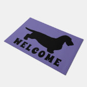 Paillasson Cheveux ronds Dachshund - Silhouette 1 (Incliné)