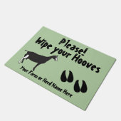 Paillasson Chèvre amusante Essuyez vos manches Chèvre Toggenb (Incliné)