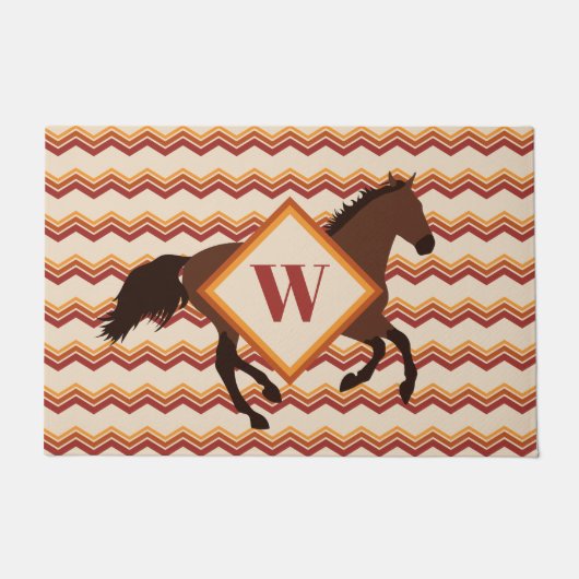 Paillasson Chevron Brown Chevron  rouge (Devant)