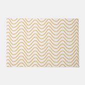 Paillasson Chevron Motif Jaune Et Crème Zigzag (Devant)