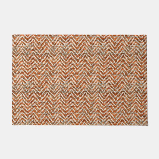 Paillasson chevron orange chic (Devant)