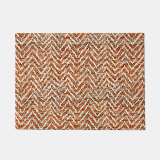 Paillasson chevron orange chic (Devant)
