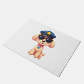 Paillasson Chibi Anime Police Poodle Chien (Incliné)
