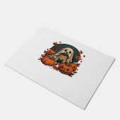 Paillasson Chic chien Carlin avec Citrouille Automne Hallowee (Incliné)