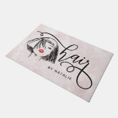 Paillasson Chic de cheveux en marbre rose tendance (Incliné)