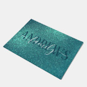 Paillasson Chic Elegant Turquoise Bleu Épargne Parties scinti (Incliné)