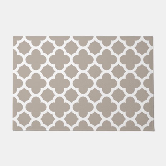 Paillasson Chic Gris Beige Retro Cute Trellis Motif (Devant)