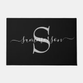 Paillasson Chic manuscrit calligraphie Monogramme Script (Devant)