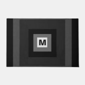 Paillasson Chic Monogramme Initial Moderne Design Cool élégan (Devant)