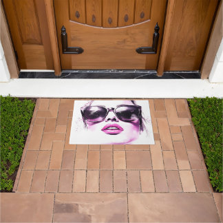 Paillasson Chic Pink Watercolor Fashion Woman Sunglasses