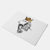 Paillasson Chien à poils longs portant la couronne (Incliné)