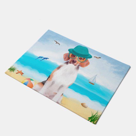 Paillasson Chien beagle Sur La Plage (Incliné)