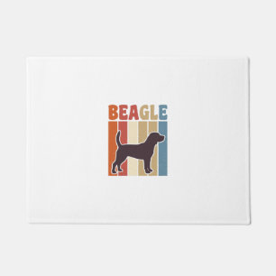 Paillasson Chien Beagle Vintage Dessin Vectoriel Rayure Rétro