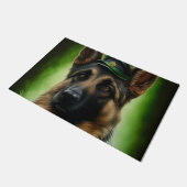 Paillasson Chien berger allemand en tenue de jour St. Patrick (Incliné)