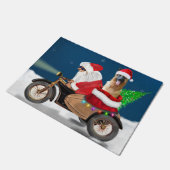 Paillasson Chien berger allemand Noël Père Noël (Incliné)