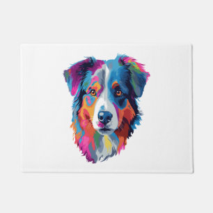 Paillasson Chien berger australien coloré 3