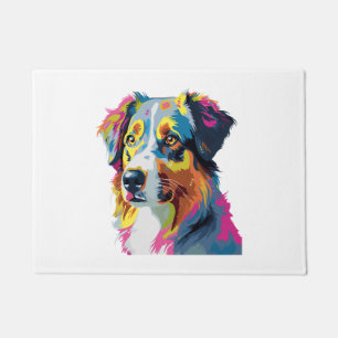 Paillasson Chien berger australien coloré 5