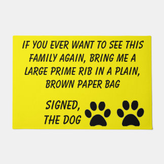 Paillasson Chien Blackmail Yellow Doormat