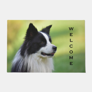 Paillasson Chien Border Collie noir et blanc