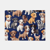 Paillasson Chien Chien Chien bleu de la marine Design Motif (Devant)