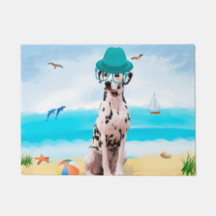 Paillasson Chien dalmate sur la plage