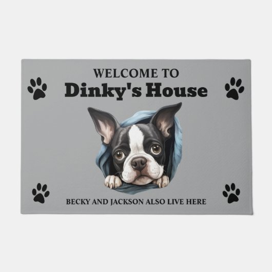 Paillasson Chien de Boston Terrier (Devant)