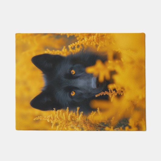 Paillasson Chien de loup noir berger allemand (Devant)