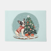 Paillasson Chien de Noël Boston Terrier (Devant)