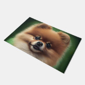 Paillasson Chien de Poméranie en tenue de jour St. Patrick (Incliné)