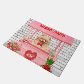 Paillasson Chien de Poméranie Valentine's Day Kissing Booth (Incliné)