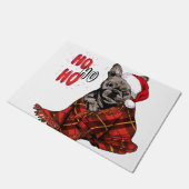 Paillasson Chien de taureau français Ho Ho Ho Doormat (Incliné)