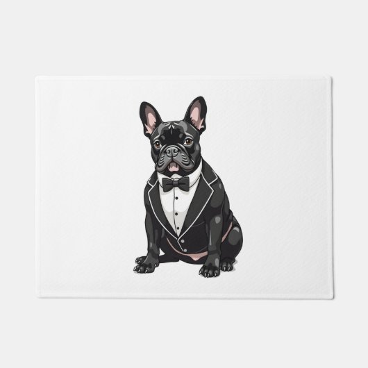 Paillasson Chien de taureaux français à Tuxedo (Devant)