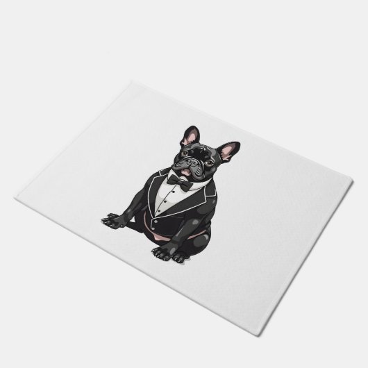 Paillasson Chien de taureaux français à Tuxedo (Incliné)