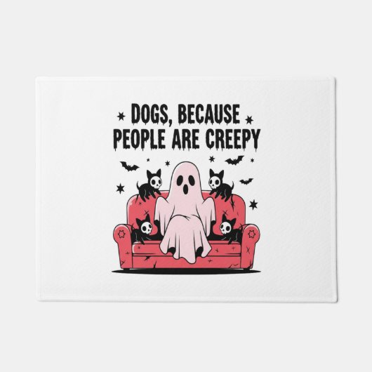 Paillasson Chien d'Halloween éffrayant Ghost Png Éffrayant 2 (Devant)