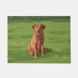 Paillasson Chien du Labrador jaune rouge renard