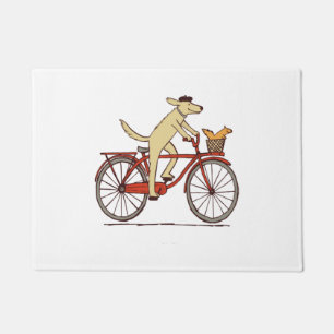 Paillasson Chien et écureuil sont amis Whimsical Animal Art