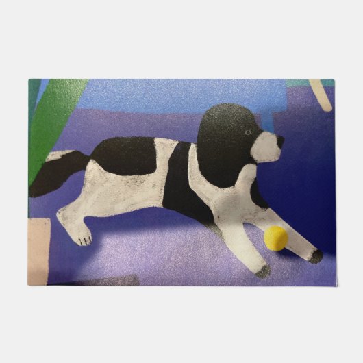 Paillasson Chien et mât de balle (Devant)