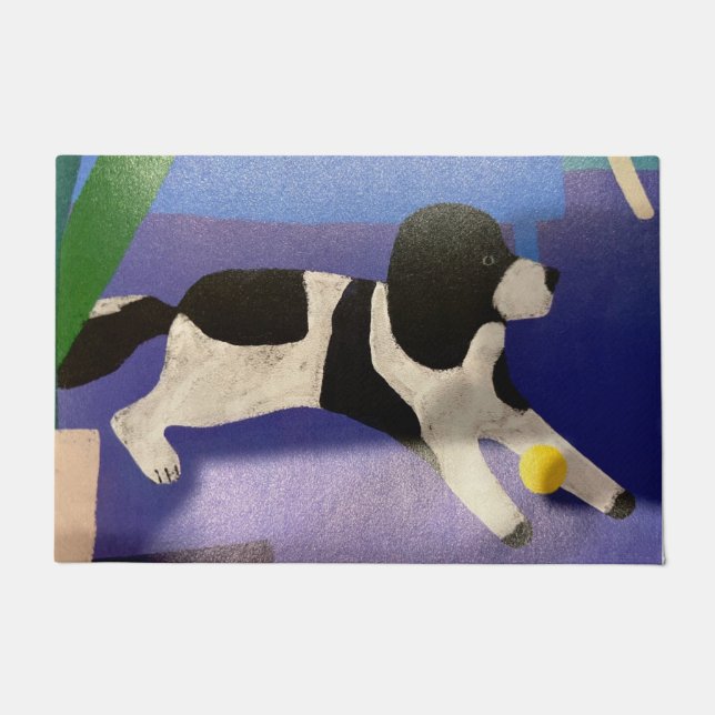 Paillasson Chien et mât de balle (Devant)