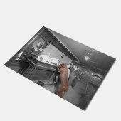 Paillasson Chien Friendly Saloon Tavern Bar 1900 Photo (Incliné)